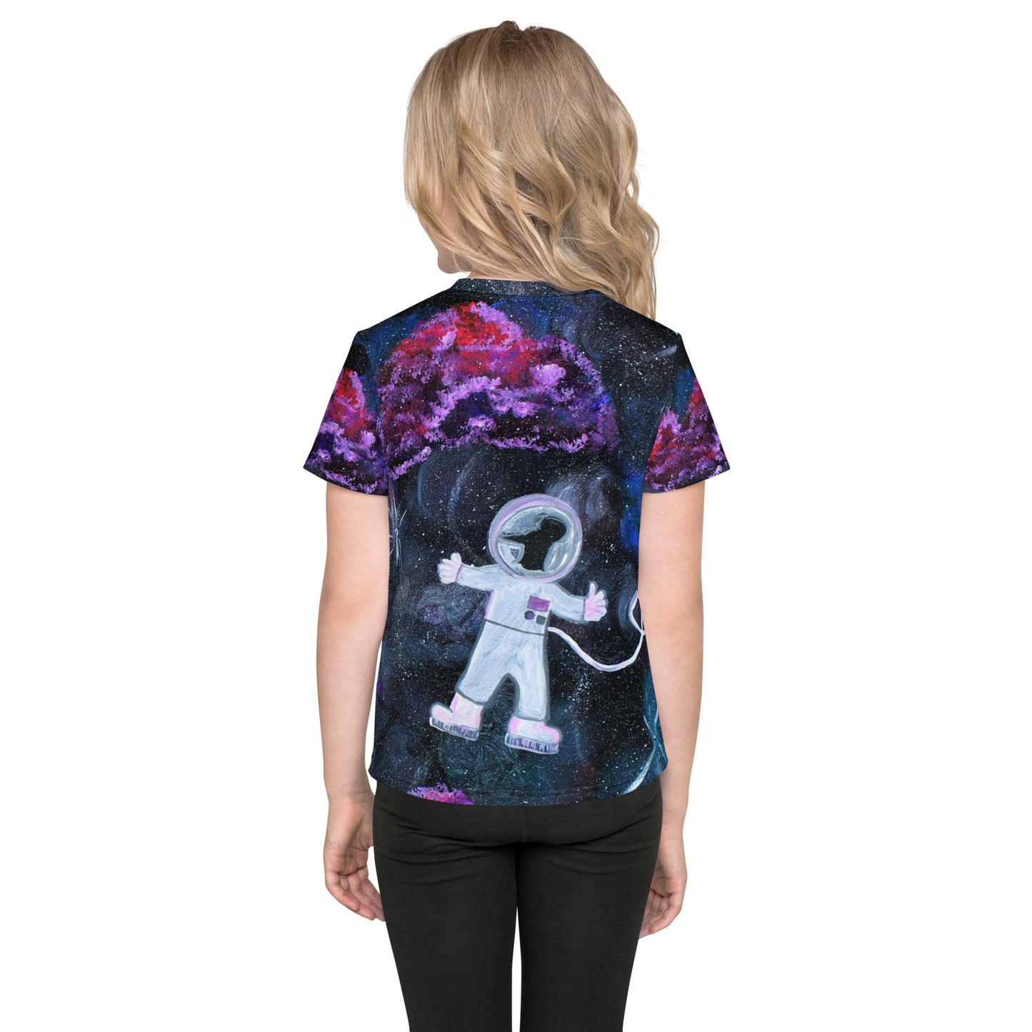 Mouse in Space - Kids Unisex Crew Neck T-Shirt
