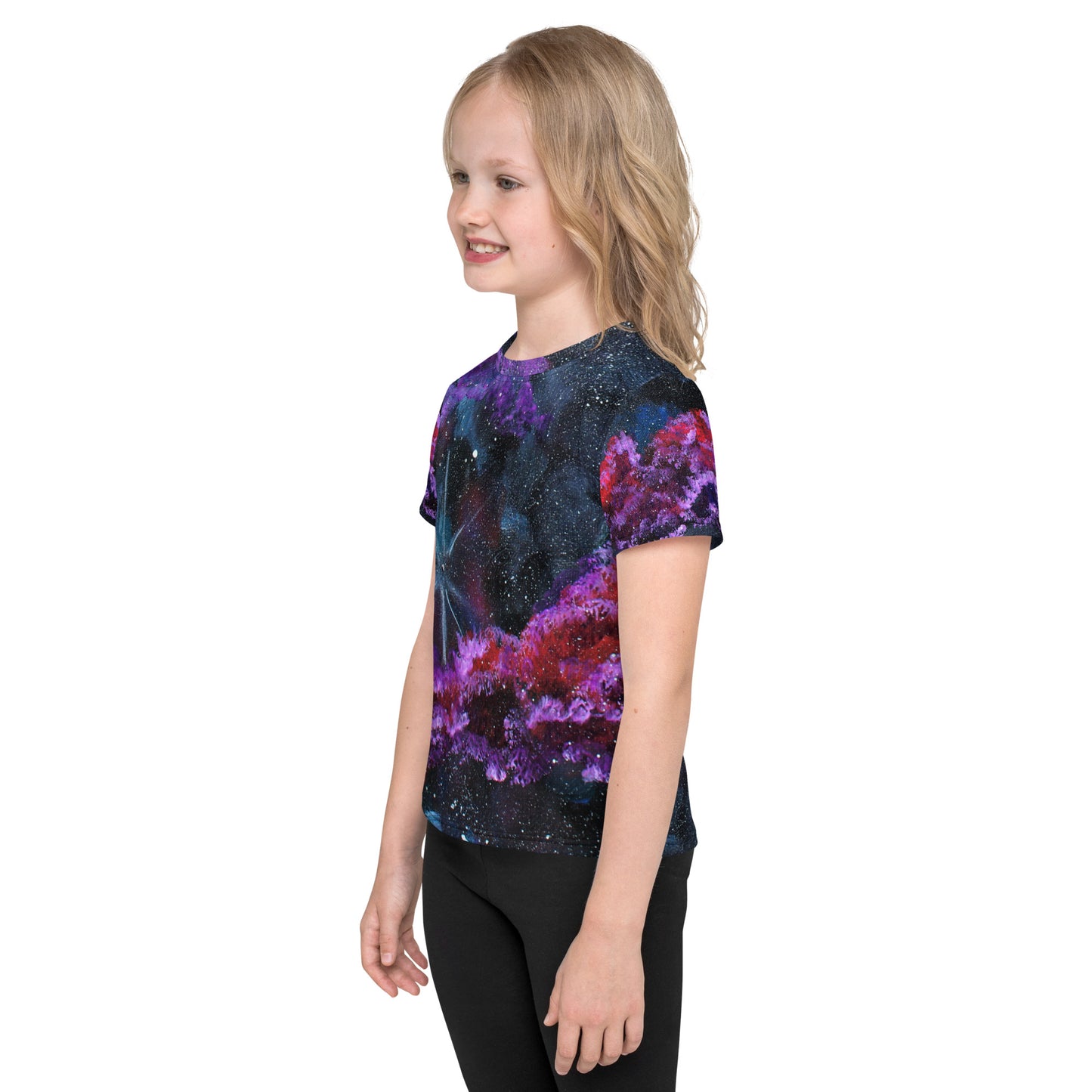 Mouse in Space - Kids Unisex Crew Neck T-Shirt