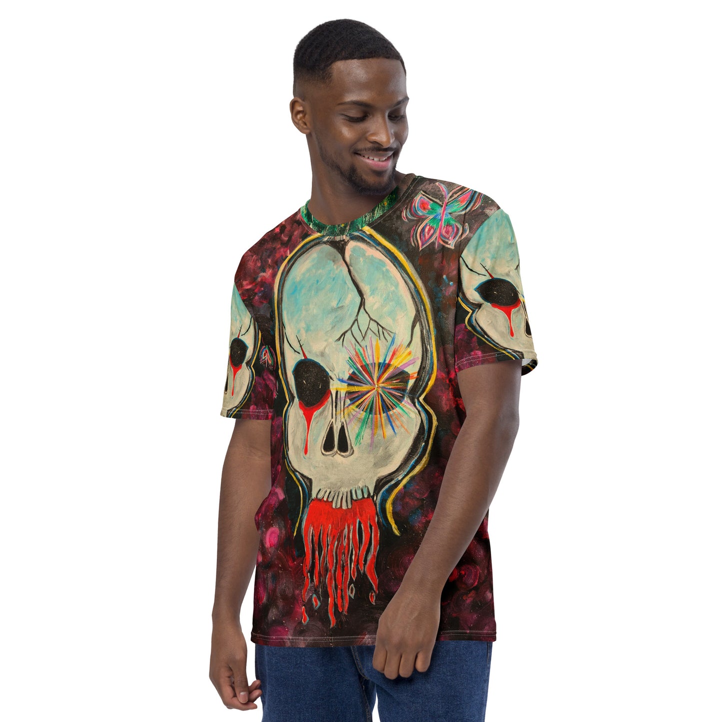Skull of Knowledge - Men's Crew Neck T-Shirt