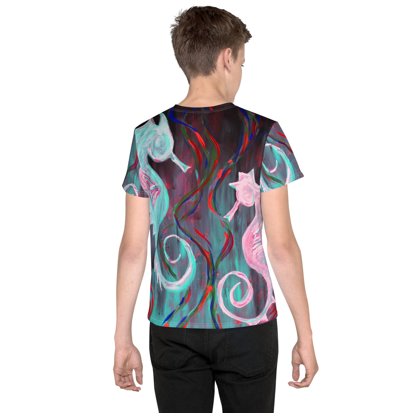 Sea Horses - Youth Unisex Crew Neck T-Shirt
