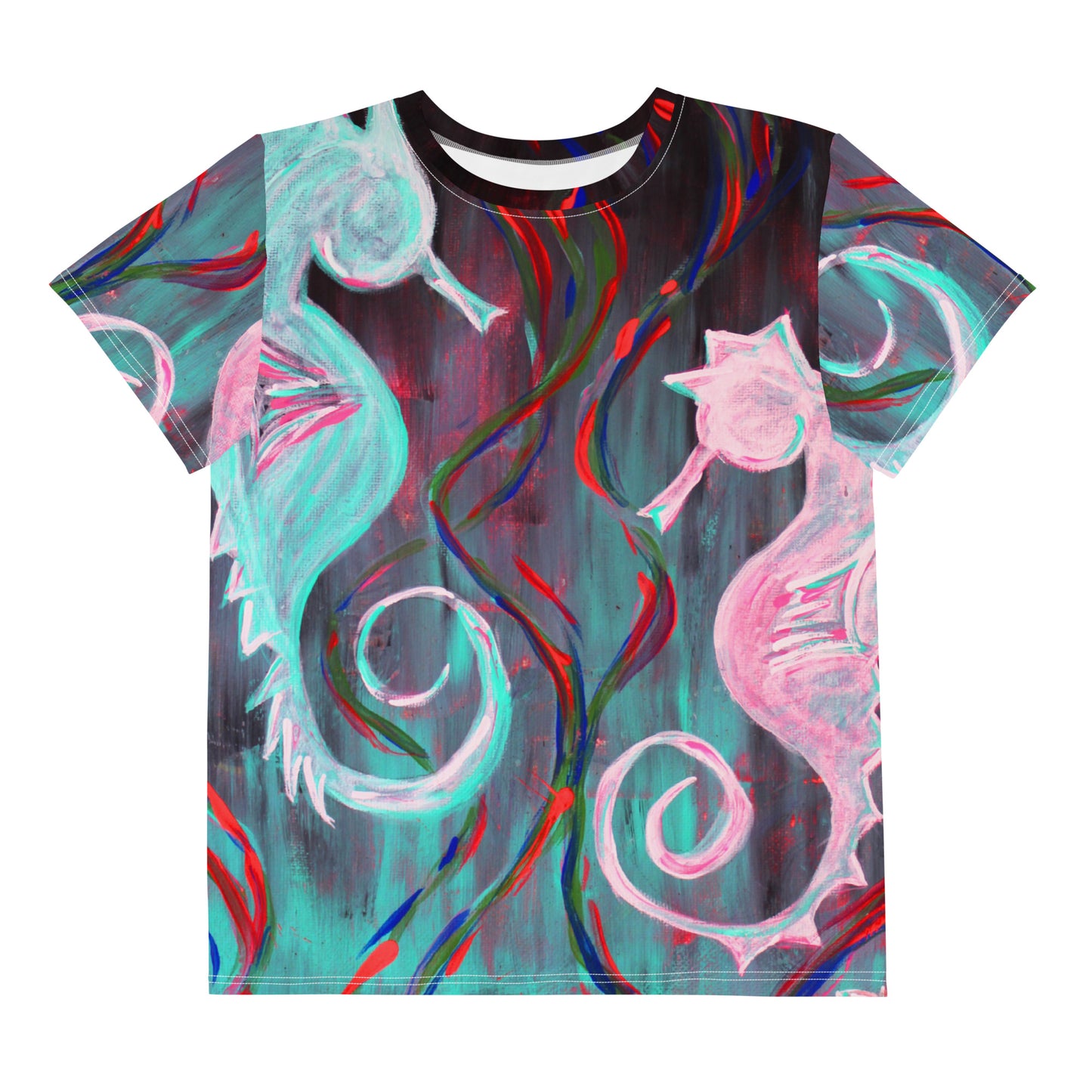 Sea Horses - Youth Unisex Crew Neck T-Shirt