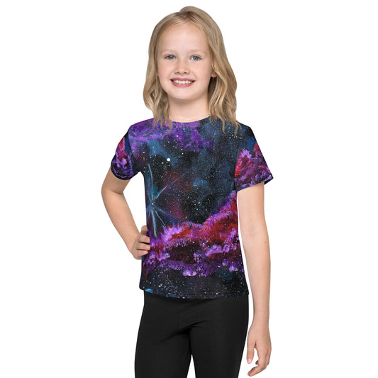 Mouse in Space - Kids Unisex Crew Neck T-Shirt