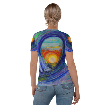 Sunset Wave - Women's Crew Neck T-Shirt