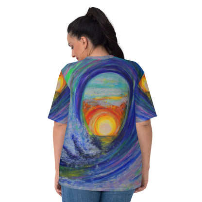 Sunset Wave - Women's Crew Neck T-Shirt