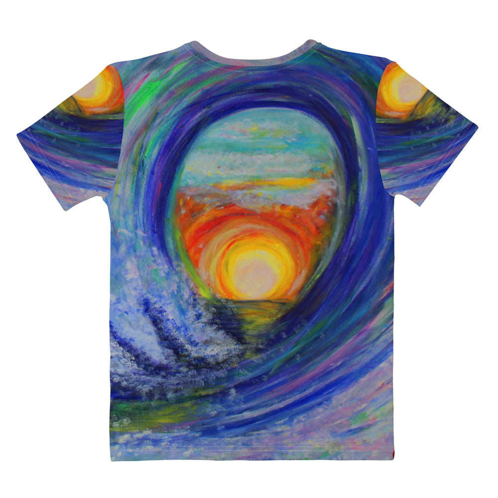 Sunset Wave - Women's Crew Neck T-Shirt