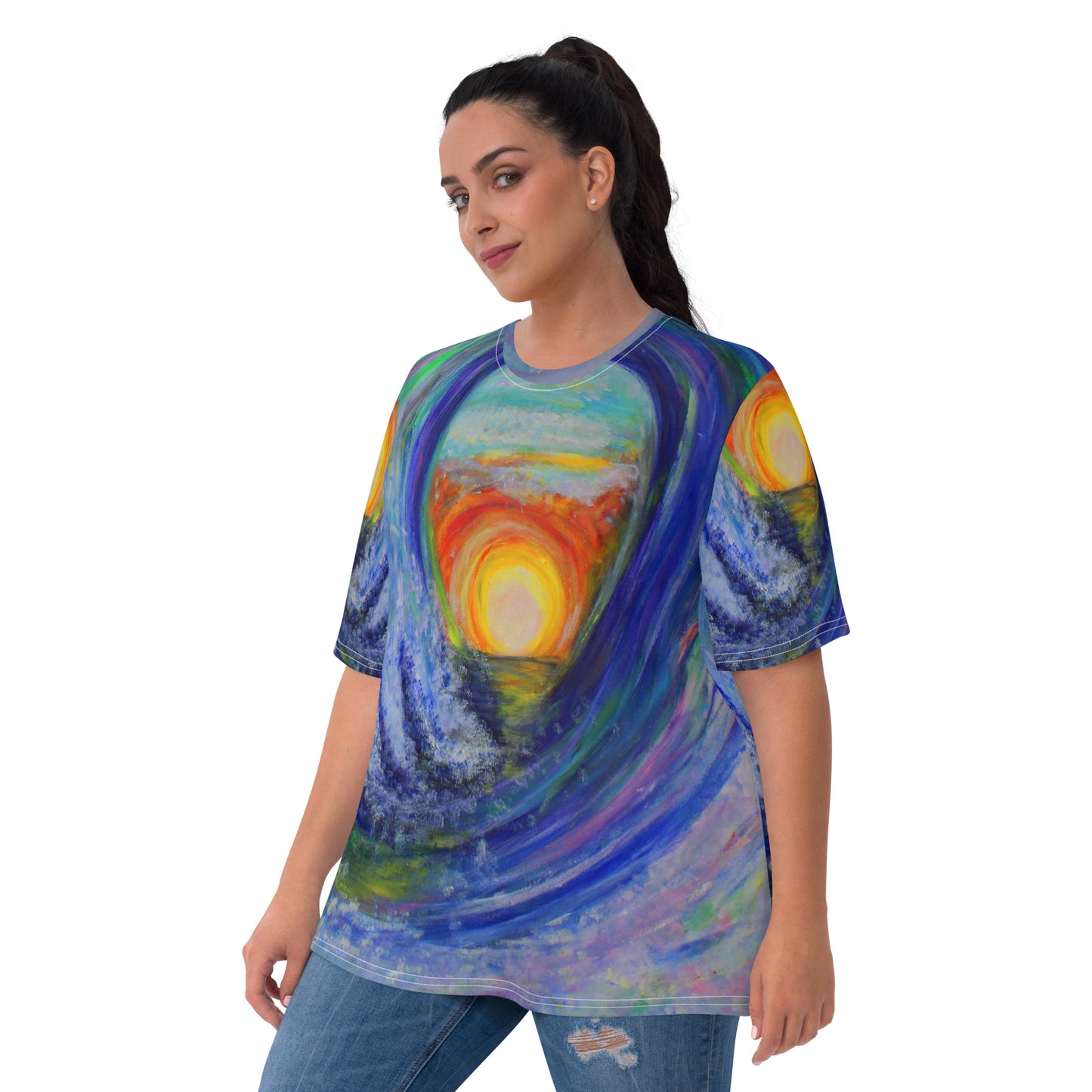 Sunset Wave - Women's Crew Neck T-Shirt