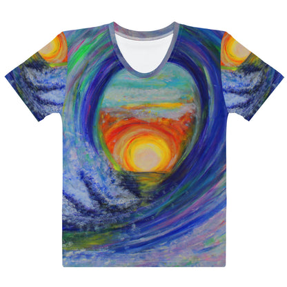 Sunset Wave - Women's Crew Neck T-Shirt