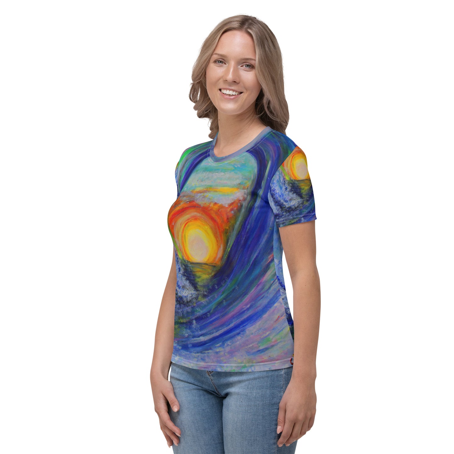 Sunset Wave - Women's Crew Neck T-Shirt