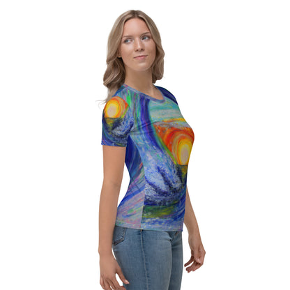 Sunset Wave - Women's Crew Neck T-Shirt